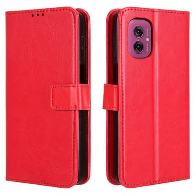 SKALO Motorola Moto G55 5G PU-Läder Plånboksfodral - Röd