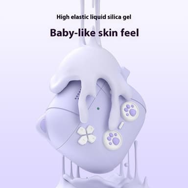 SKALO AirPods 4 Cute Cat Controller Fodral - Lila