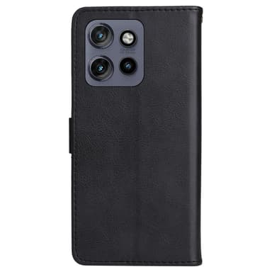 SKALO Motorola Edge 50 Neo 5G PU-Läder Plånboksfodral - Svart
