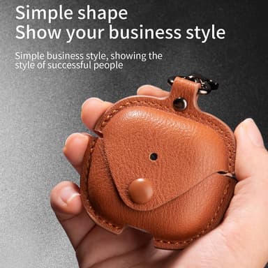 SKALO AirPods 4 PU-Läder Fodral - Brun