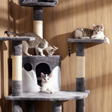 tectake Katt klösträd, klösmöbel Nelly - beige/vit