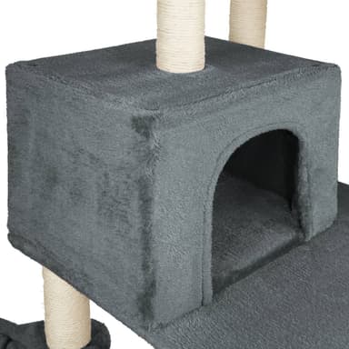 tectake Katt klösträd, klösmöbel Lilou - mörkgrå