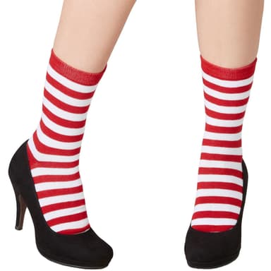 tectake Julsockor randiga vitt-rött