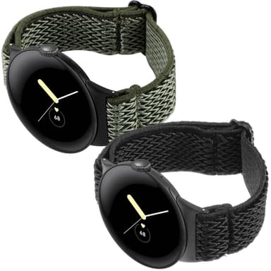 SKALO Flätat tygarmband Google Pixel Watch 3 41mm - Grön