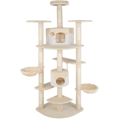 tectake Katt klösträd, klösmöbel Nelly - beige/vit
