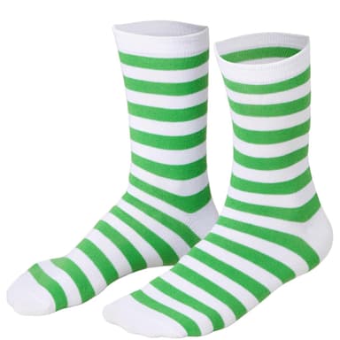 tectake Julsockor randiga vitt-grönt