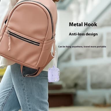 SKALO AirPods 4 Cute Cat Controller Fodral - Lila