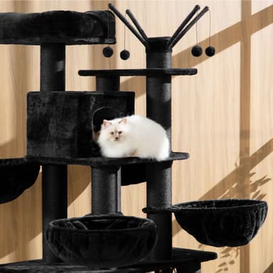 tectake Katt klösträd, klösmöbel Gismo - svart