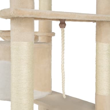 tectake Katt klösträd, klösmöbel Filippa - beige/vit