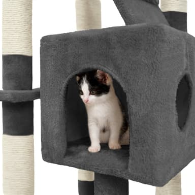 tectake Katt klösträd, klösmöbel Mogli - grå