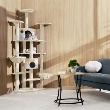 tectake Katt klösträd, klösmöbel Filippa - beige/vit