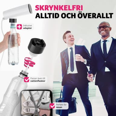 tectake Ångstrykjärn med 4 lägen och flaskadapter, 370 ml, 1640 W - vit