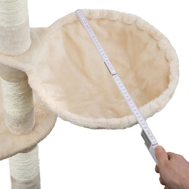 tectake Katt klösträd, klösmöbel Filippa - beige/vit