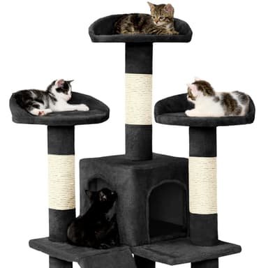 tectake Katt klösträd, klösmöbel Mogli - svart