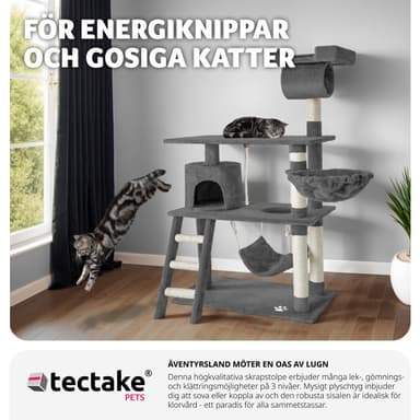 tectake Katt klösträd, klösmöbel Martin - grå