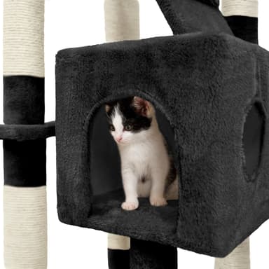 tectake Katt klösträd, klösmöbel Mogli - svart