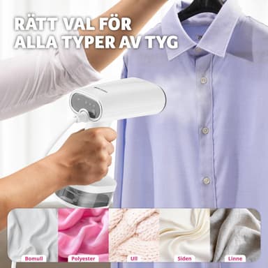 tectake Ångstrykjärn med 4 lägen och flaskadapter, 370 ml, 1640 W - vit