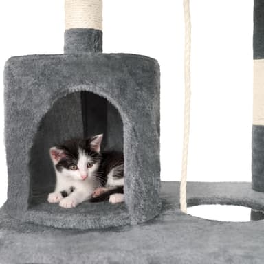 tectake Katt klösträd, klösmöbel Sabrina - grå