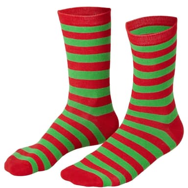 tectake Julsockor randiga grönt-rött