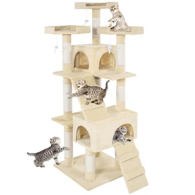 tectake Katt klösträd, klösmöbel Barney - beige