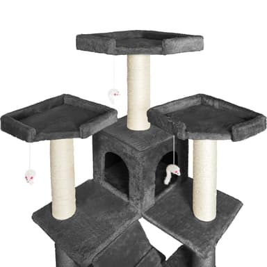 tectake Katt klösträd, klösmöbel Knuti - antracit