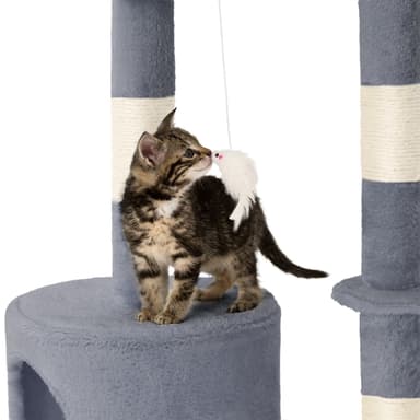 tectake Katt klösträd, klösmöbel Dominik - grå