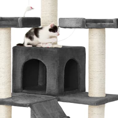 tectake Katt klösträd, klösmöbel Knuti - antracit