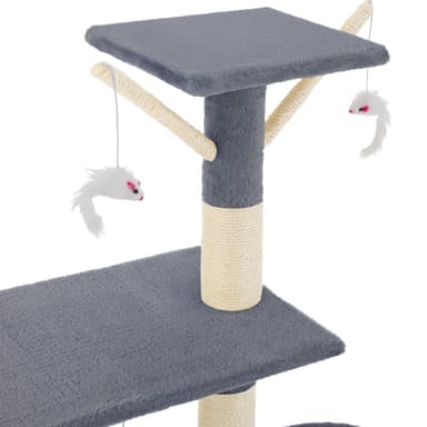 tectake Katt klösträd, klösmöbel Dominik - grå