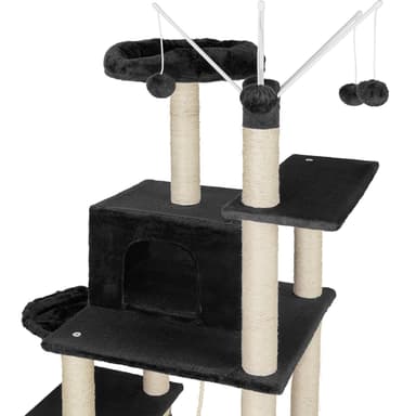 tectake Katt klösträd, klösmöbel Lilou - svart