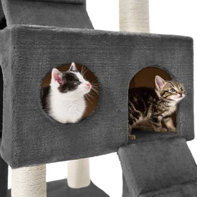 tectake Katt klösträd, klösmöbel Knuti - antracit