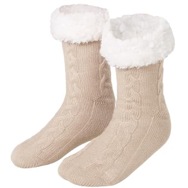 tectake Raggsockor med mönster beige