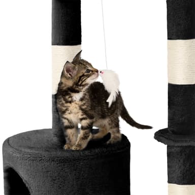 tectake Katt klösträd, klösmöbel Dominik - svart