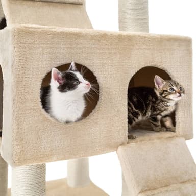 tectake Katt klösträd, klösmöbel Knuti - beige