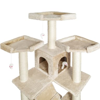 tectake Katt klösträd, klösmöbel Knuti - beige