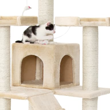 tectake Katt klösträd, klösmöbel Knuti - beige