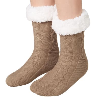tectake Raggsockor med mönster brunt