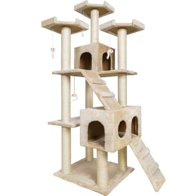 tectake Katt klösträd, klösmöbel Knuti - beige