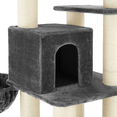 tectake Katt klösträd, klösmöbel Gismo - grå/vit