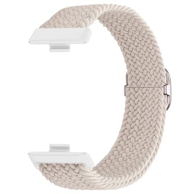 SKALO Flätat tygarmband Huawei Watch Fit 4 - Vit