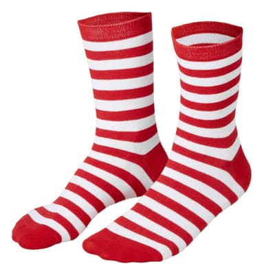 tectake Julsockor randiga vitt-rött