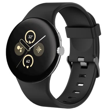 SKALO Silikonarmband Google Pixel Watch 3 45mm - Svart