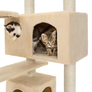 tectake Katt klösträd, klösmöbel Micki - beige