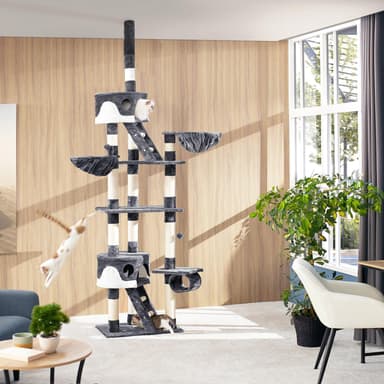 tectake Klösträd katt, klösmöbel Hansi - grå