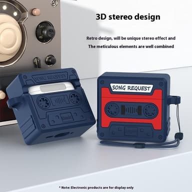SKALO AirPods 4 Cassette Tape Design Fodral - Orange