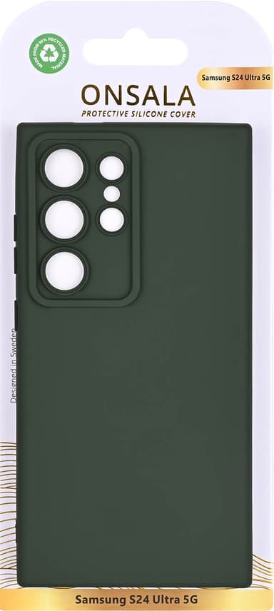 Onsala Samsung Galaxy S24 Ultra 5G silikonfodral (grön)