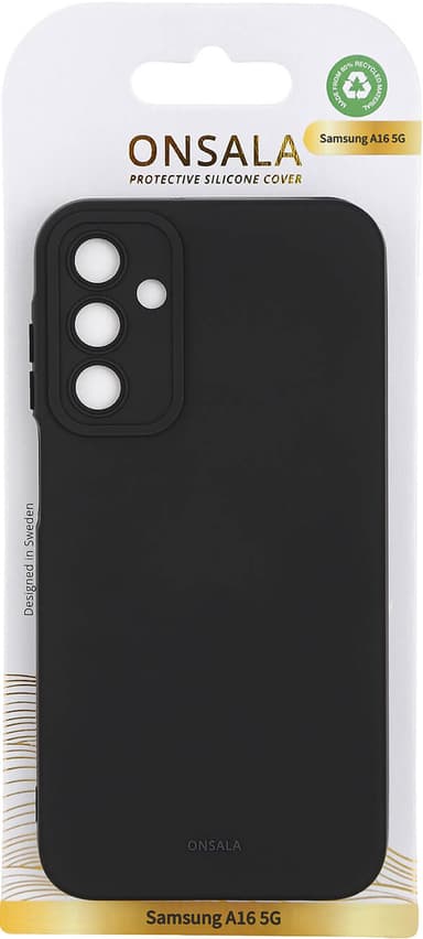 Onsala Samsung Galaxy A16/A16 5G silikonfodral (svart)