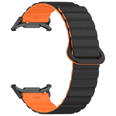 SKALO TPU Magnetarmband Samsung Watch Ultra 47mm - Svart-Orange