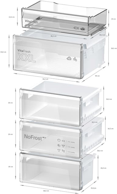 Bosch Serie 4 Kyl/Frys KGN397WCT (vit)