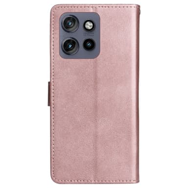 SKALO Motorola Edge 50 Neo 5G PU-Läder Plånboksfodral - Roséguld