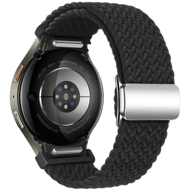 SKALO Flätat Tygarmband Samsung Watch 7 40mm/44mm - Svart